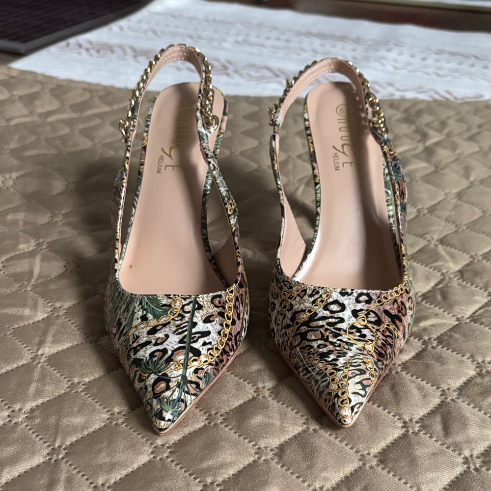 Rouge Helium Multicolor Animal Print Heels